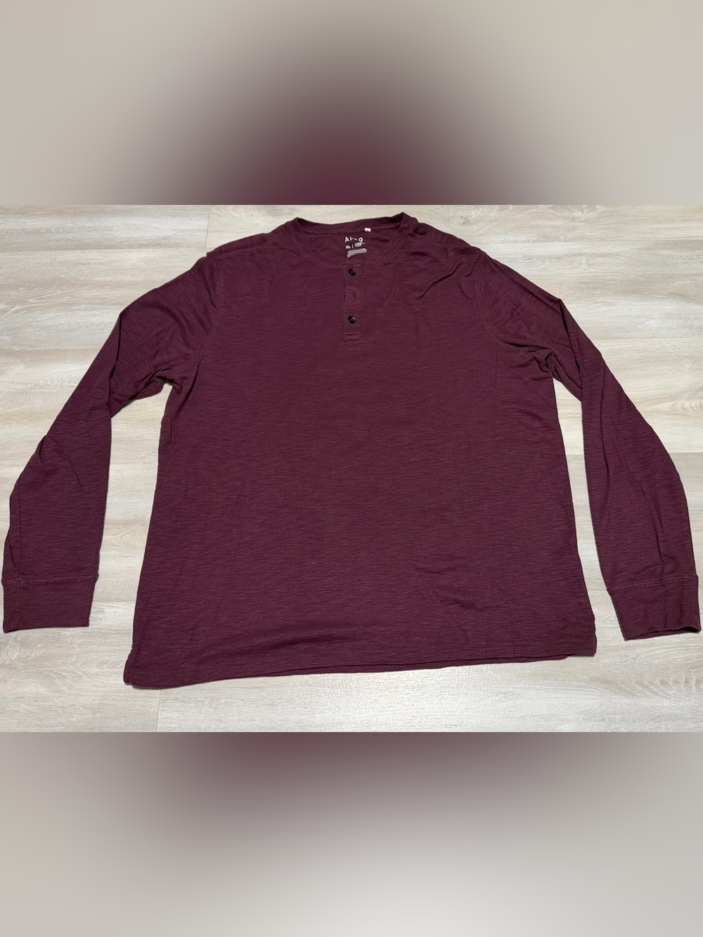 Mens burgundy long sleeve shirt
